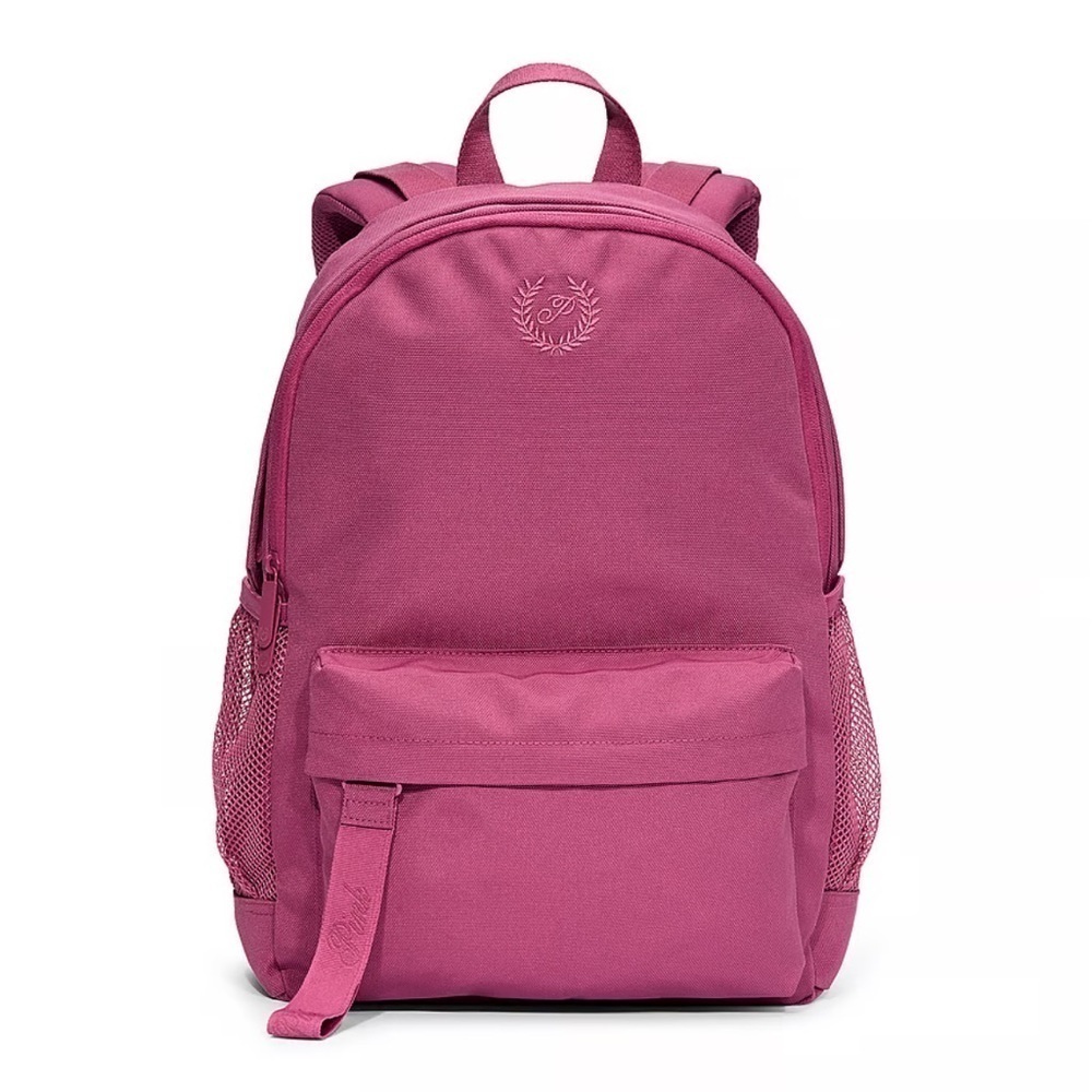 VS Pink Ivy Classic Canvas Backpack red violet pink color‎ adjustable polyester